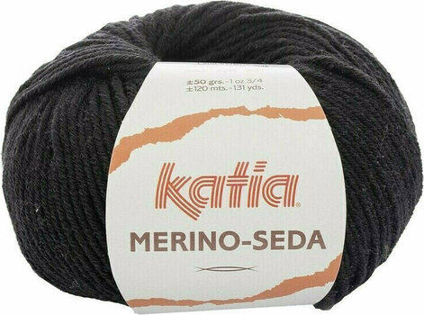Fil à tricoter Katia Merino Seda 65 Black Fil à tricoter - 1