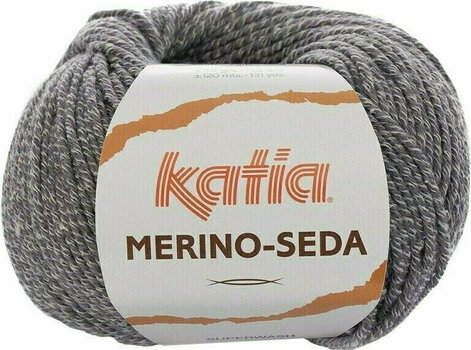 Fil à tricoter Katia Merino Seda 64 Medium Grey Fil à tricoter - 1