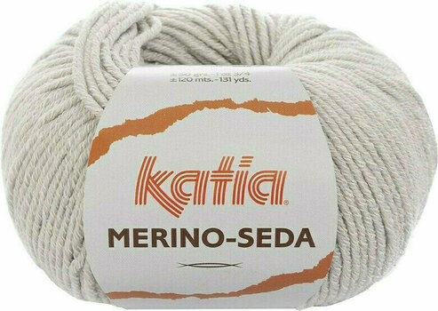 Knitting Yarn Katia Merino Seda 63 Pearl Light Grey - 1
