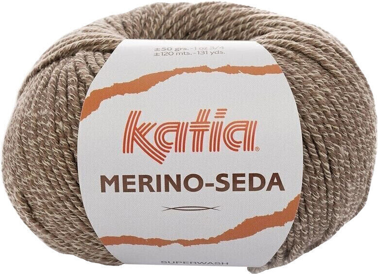 Fil à tricoter Katia Merino Seda 62 Fawn Brown Fil à tricoter