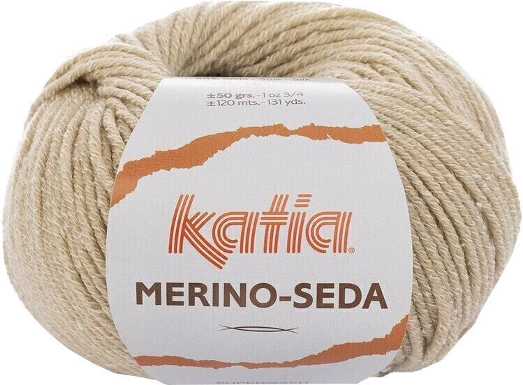 Knitting Yarn Katia Merino Seda 61 Beige Knitting Yarn