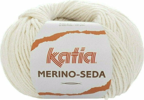 Knitting Yarn Katia Merino Seda 60 White - 1