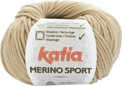 Fios para tricotar Katia Merino Sport 9 Beige - 1