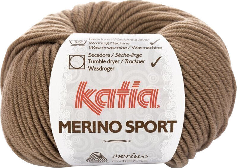 Stickgarn Katia Merino Sport 8 Brown