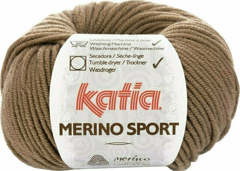 Pređa za pletenje Katia Merino Sport 8 Brown - 1
