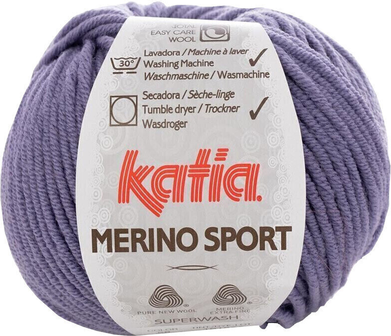 Pletilna preja Katia Merino Sport 58 Lilac