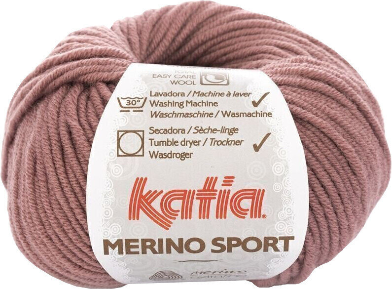 Fil à tricoter Katia Merino Sport 55 Dark Rose