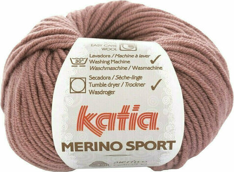 Fil à tricoter Katia Merino Sport 55 Dark Rose - 1