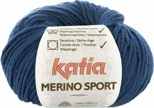 Fios para tricotar Katia Merino Sport 51 Light Blue - 1