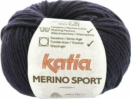 Hilo de tejer Katia Merino Sport 5 Very Dark Blue - 1