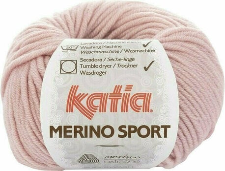 Knitting Yarn Katia Merino Sport 49 Light Pink Knitting Yarn - 1