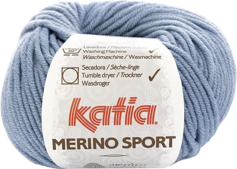 Fil à tricoter Katia Merino Sport 48 Blue Fil à tricoter