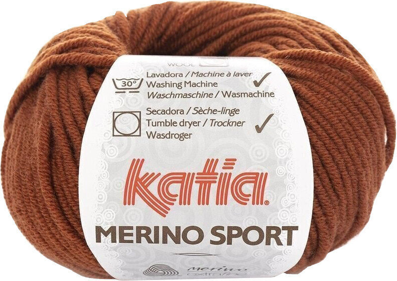 Knitting Yarn Katia Merino Sport 42 Terra Brown