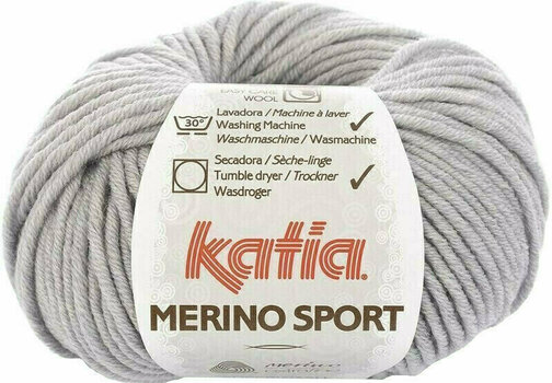Pređa za pletenje Katia Merino Sport 400 Light Grey - 1