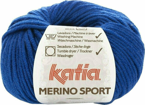 Fios para tricotar Katia Merino Sport 40 Night Blue - 1