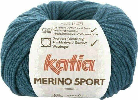 Knitting Yarn Katia Merino Sport 33 Dark Turquoise Knitting Yarn - 1