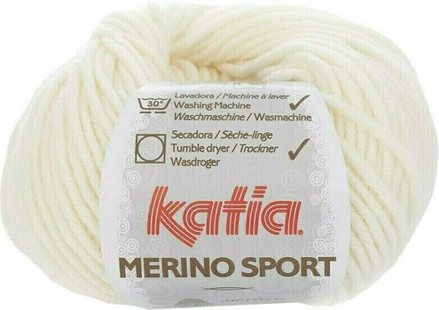 Νήμα Πλεξίματος Katia Merino Sport 3 Off White - 1
