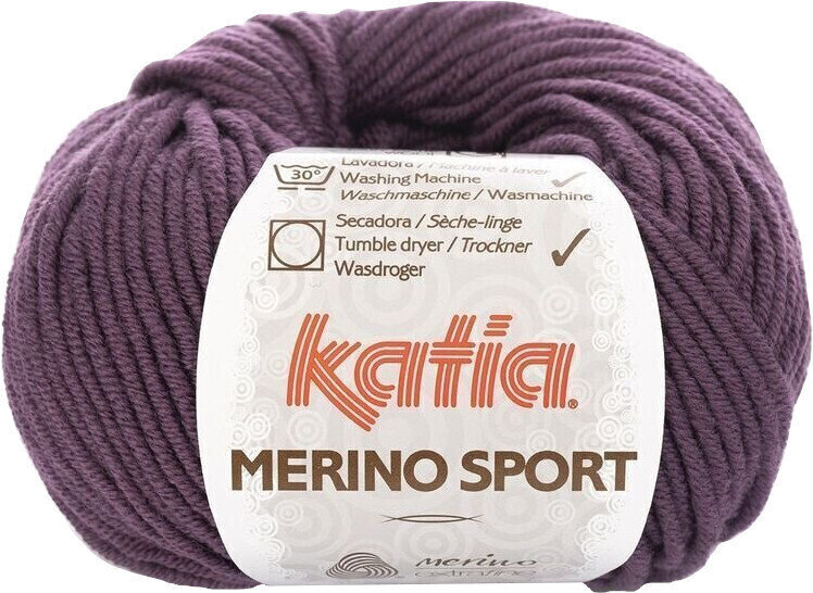 Kötőfonal Katia Merino Sport 23 Dark Violet
