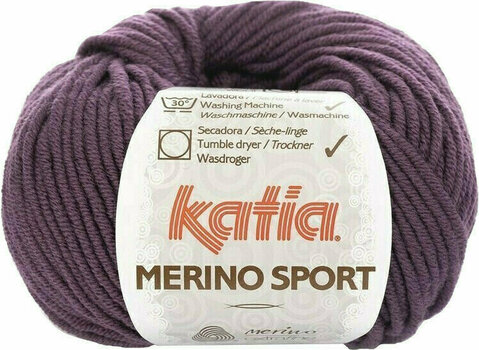 Pletacia priadza Katia Merino Sport 23 Dark Violet - 1