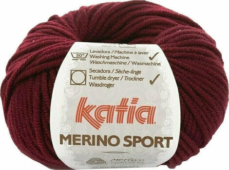 Νήμα Πλεξίματος Katia Merino Sport 22 Dark Maroon - 1