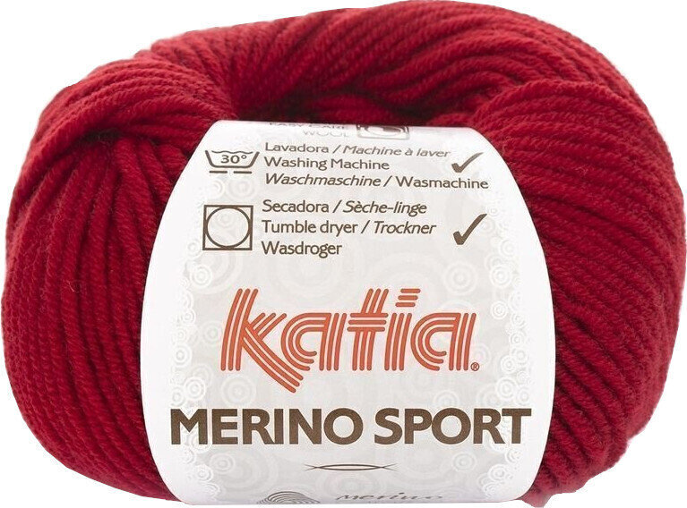 Fil à tricoter Katia Merino Sport 21 Maroon