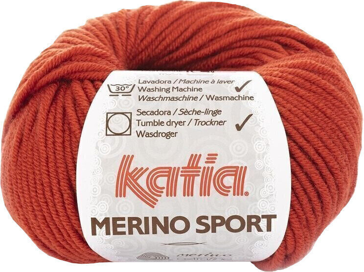 Knitting Yarn Katia Merino Sport 20 Rust Knitting Yarn