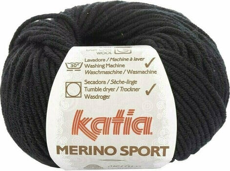 Fil à tricoter Katia Merino Sport 2 Black - 1