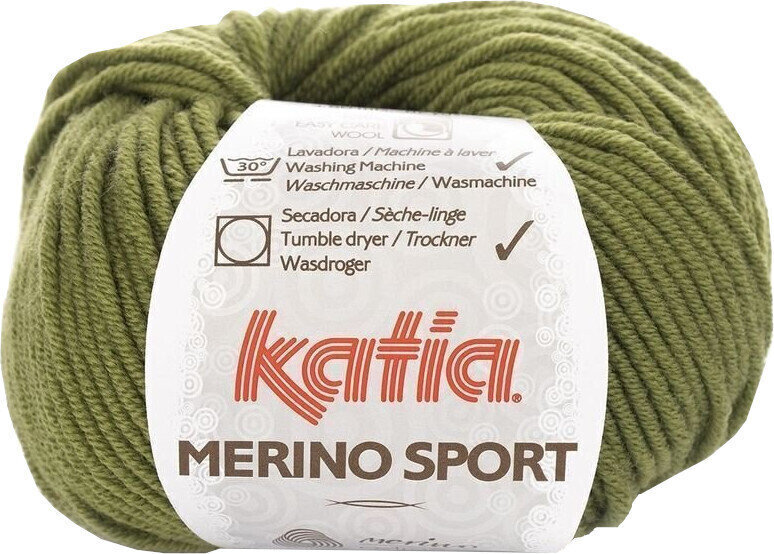 Fios para tricotar Katia Merino Sport 16 Light Green
