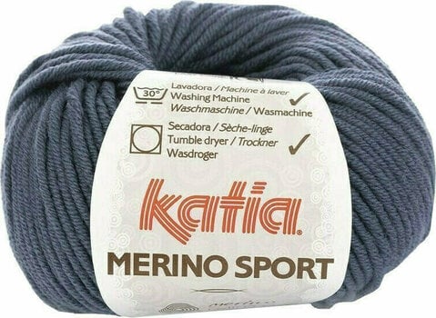 Fios para tricotar Katia Merino Sport 12 Dark Blue - 1