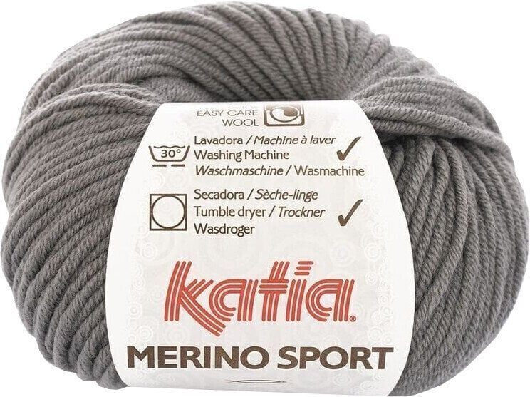 Fios para tricotar Katia Merino Sport 11 Dark Grey