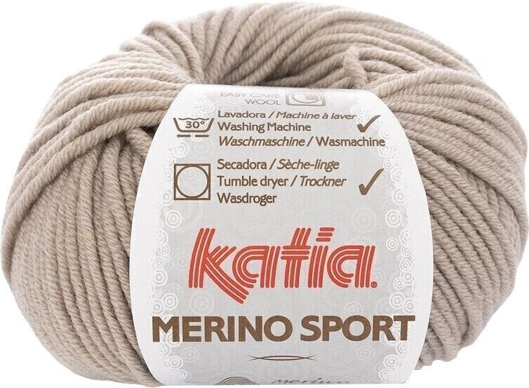 Knitting Yarn Katia Merino Sport 10 Medium Beige Knitting Yarn