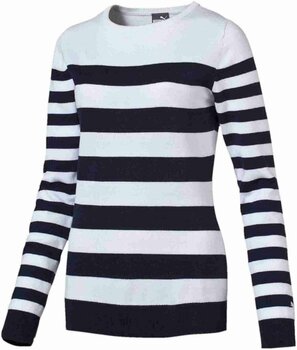Hættetrøje/Sweater Puma Nautical Sweater Bright White-Peacoat XS Womens - 1