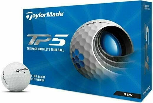 Нова топка за голф TaylorMade TP5 Golf Ball White - 1