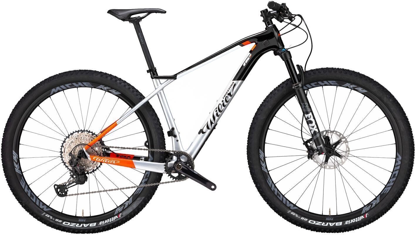 Hardtail-cykel Wilier 110X Sram NX Eagle 1x12 Silver/Orange Glossy L