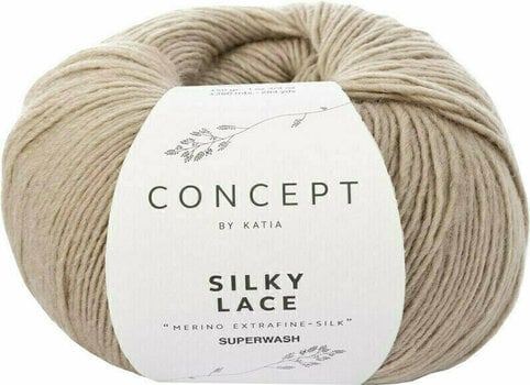Fios para tricotar Katia Silky Lace 151 Beige - 1