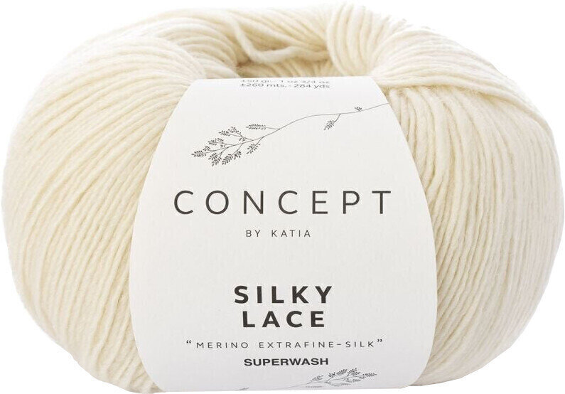 Fil à tricoter Katia Silky Lace 152 Off White