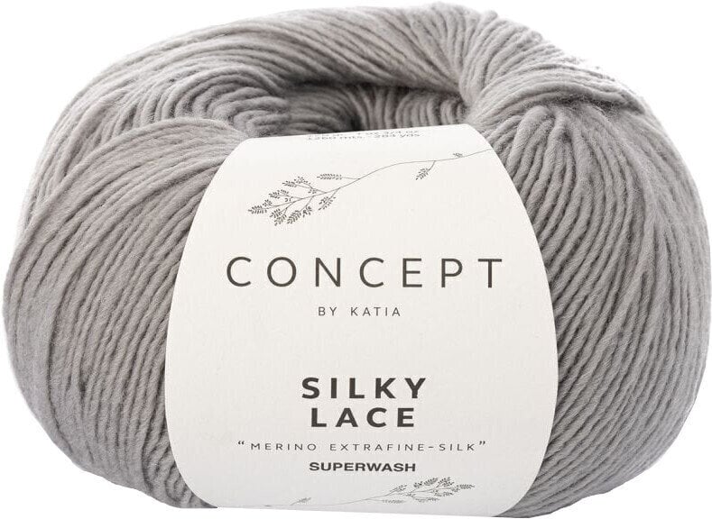 Fire de tricotat Katia Silky Lace 153 Light Grey