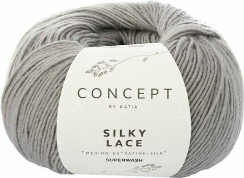 Pređa za pletenje Katia Silky Lace 153 Light Grey - 1