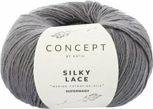 Fil à tricoter Katia Silky Lace 154 Medium Grey Fil à tricoter - 1