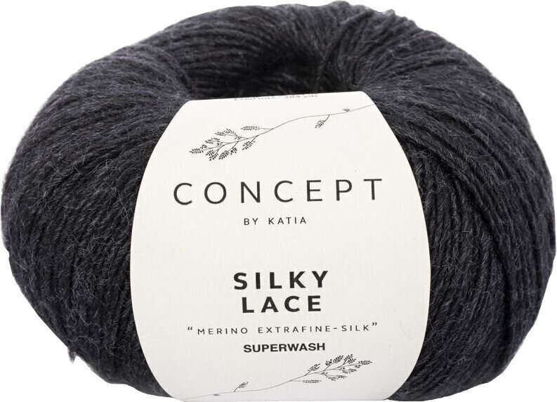 Knitting Yarn Katia Silky Lace 156 Black