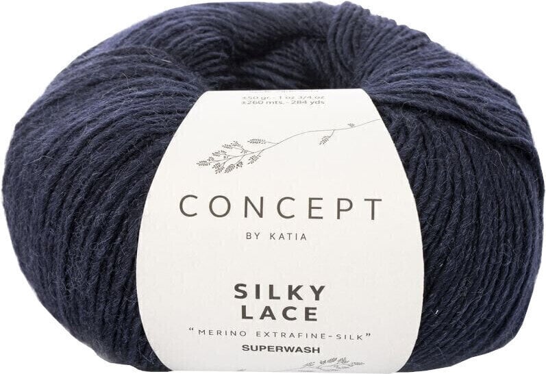 Плетива прежда Katia Silky Lace 157 Dark Blue