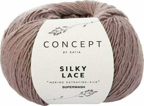 Fil à tricoter Katia Silky Lace 172 Mauve - 1