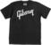 Camiseta de manga corta Gibson Camiseta de manga corta Distressed Logo Negro M