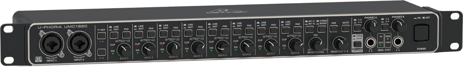 USB-audio-interface - geluidskaart Behringer UMC1820