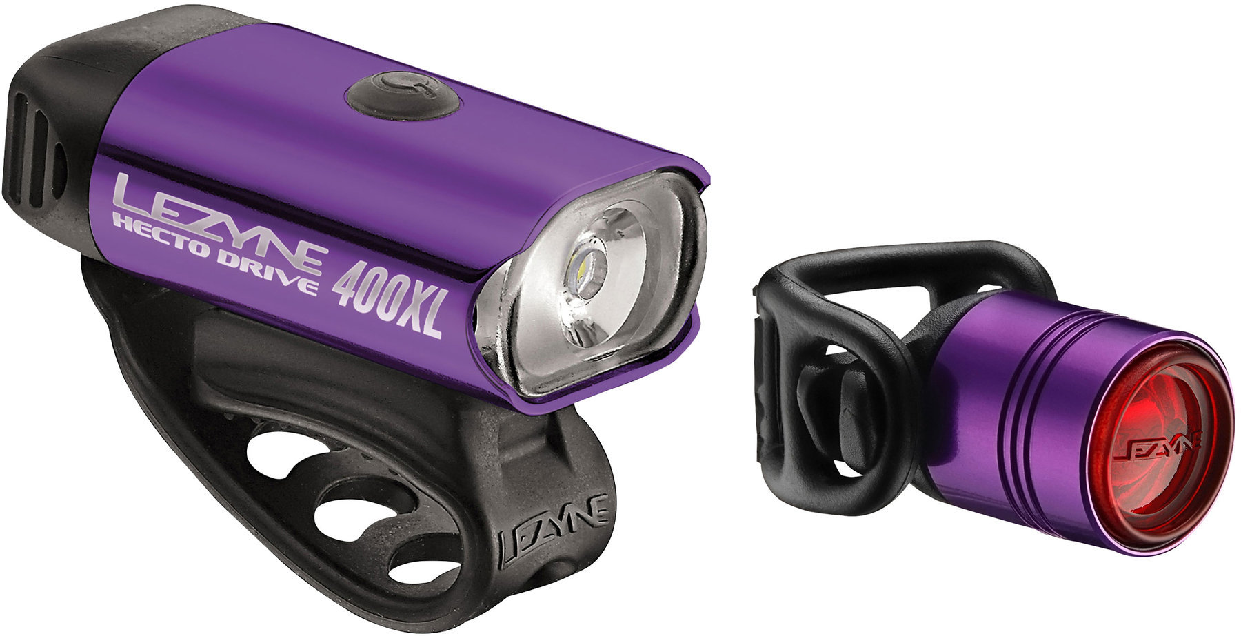 Pyörän valot Lezyne Hecto Drive 400Xl / Femto Pair Purple