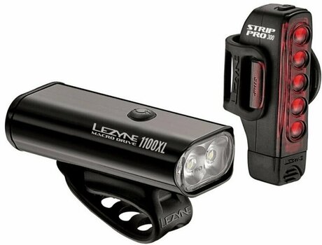 Велосипедна лампа Lezyne Macro Drive 1100XL / Strip Pro Pair Black Gloss - 1