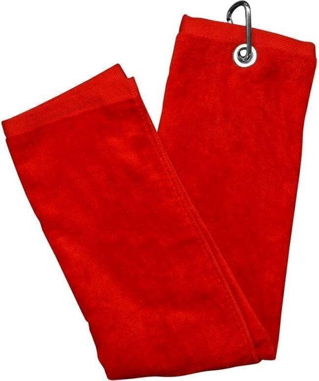 Towel Longridge Blank Luxury 3 Fold Golf Towel Red