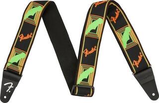 Колан за китара Fender Neon Monogram Strap Green/Orange Колан за китара