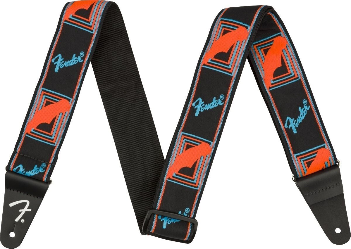 Textilgurte für Gitarren Fender Neon Monogram Strap Blue/Orange