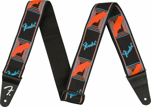 Textilgurte für Gitarren Fender Neon Monogram Strap Blue/Orange - 1